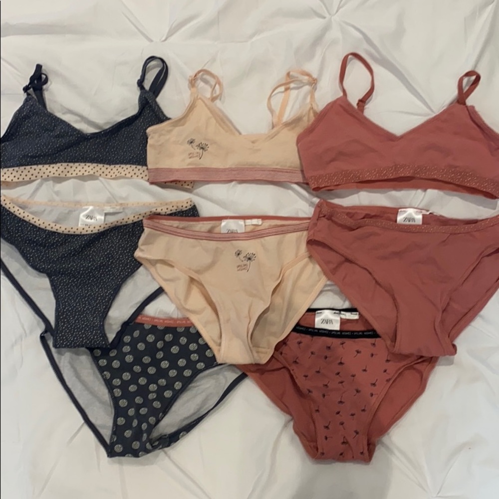Zara NEW girls never worn bralettes & undies sets